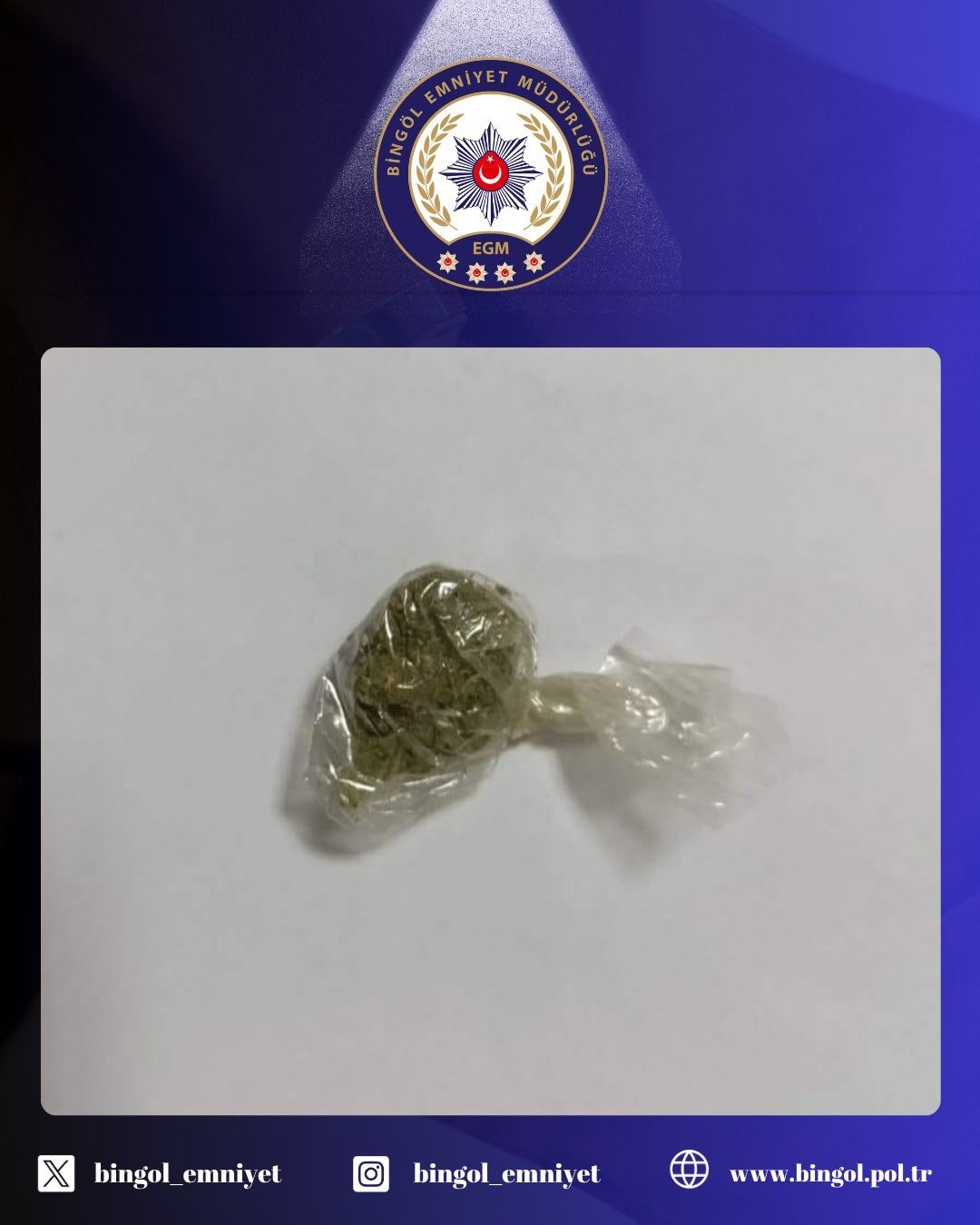 Bingöl’de polisin uyuşturucuyla mücadelesi sürüyor 