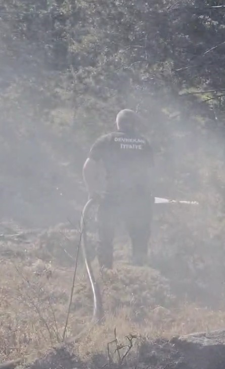 Kastamonu’da ormanlık alanda çıkan yangın büyümeden söndürüldü 
