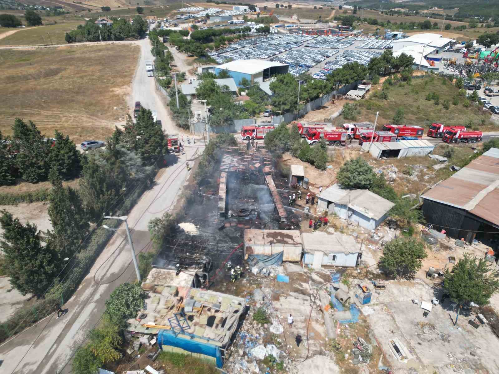Yediemin otoparkında yangın 