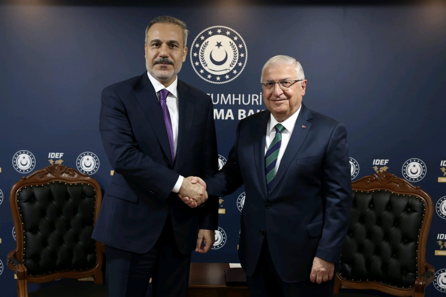 Milli Savunma Bakanı Yaşar Güler ile Dışişleri Bakanı Hakan Fidan IDEF’te görüştü 