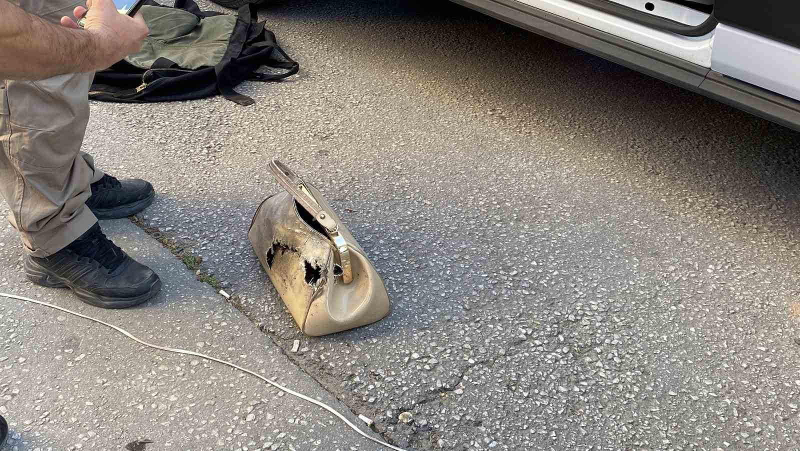 Konya’da sokakta unutulan çanta paniğe neden oldu, fünye ile patlatıldı 