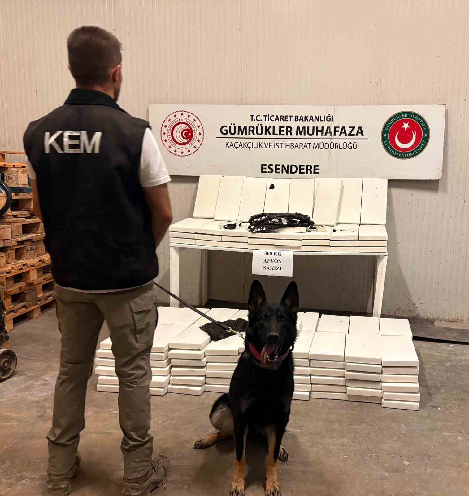 Esendere Gümrük Kapısı’nda 300 kilogram afyon sakızı ele geçirildi 