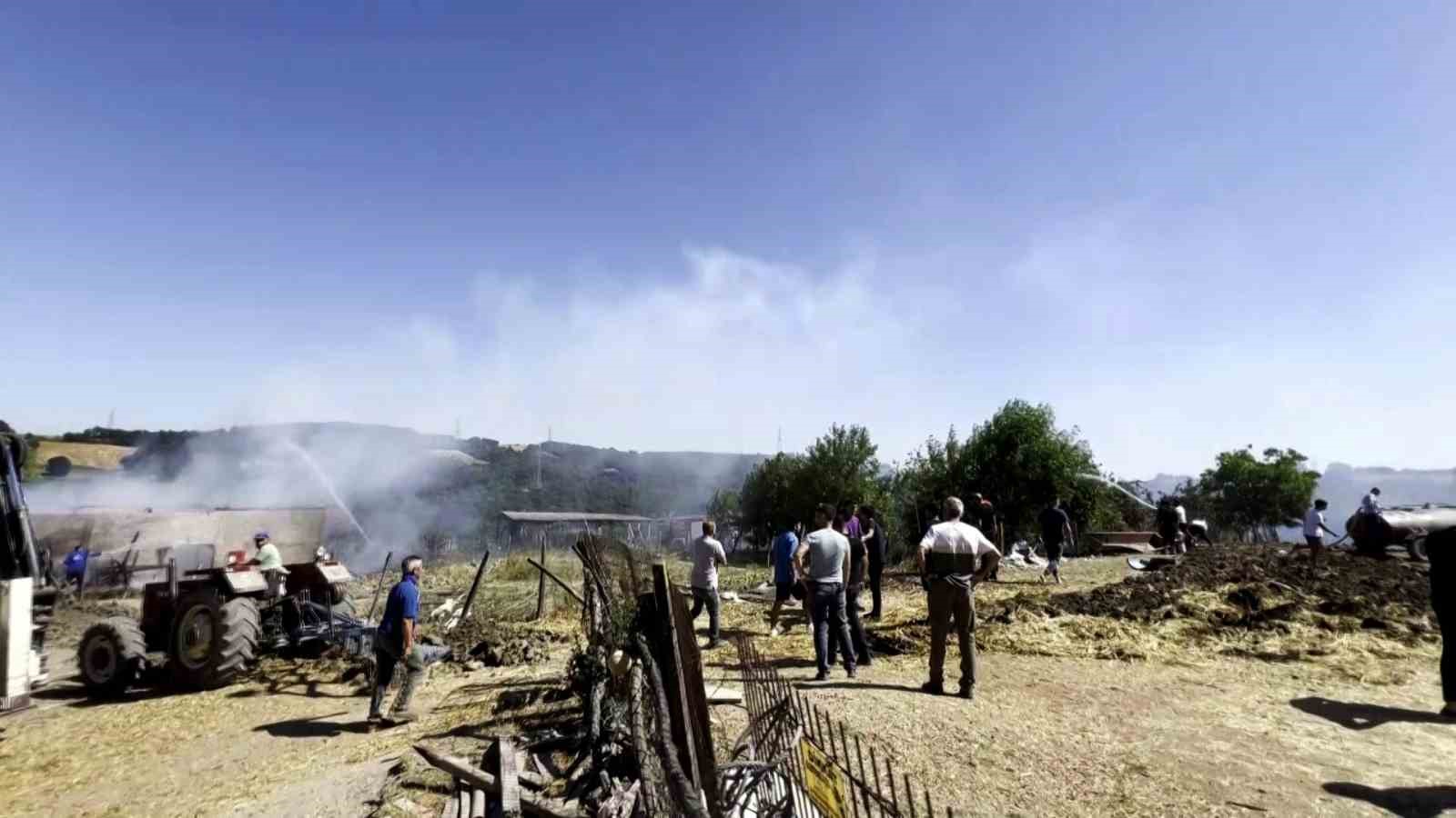 Sakarya’da saman deposunda çıkan yangın tarım arazilerine sıçradı 