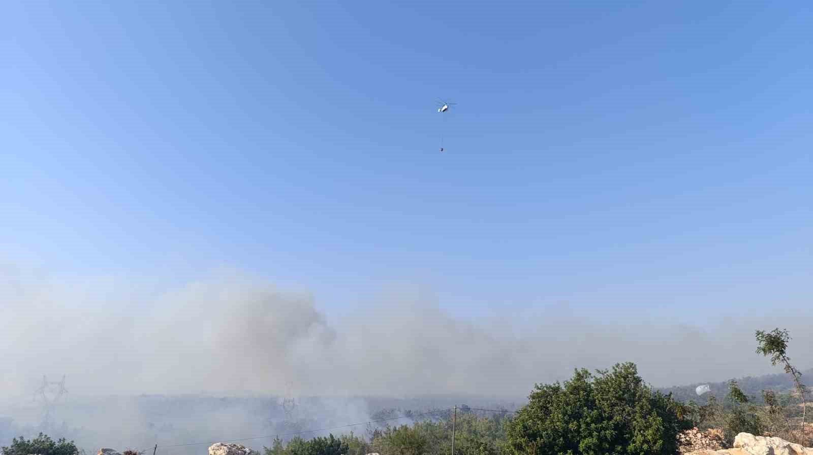 Mersin’deki orman yangını: Havadan müdahale başladı 