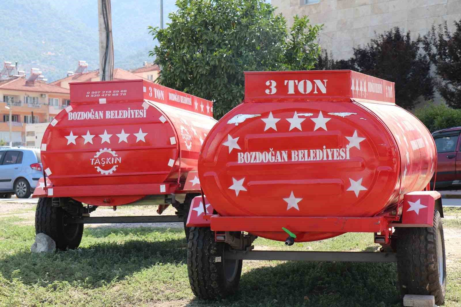 Bozdoğan Belediyesi donanımlı 3 su tankeri aldı 