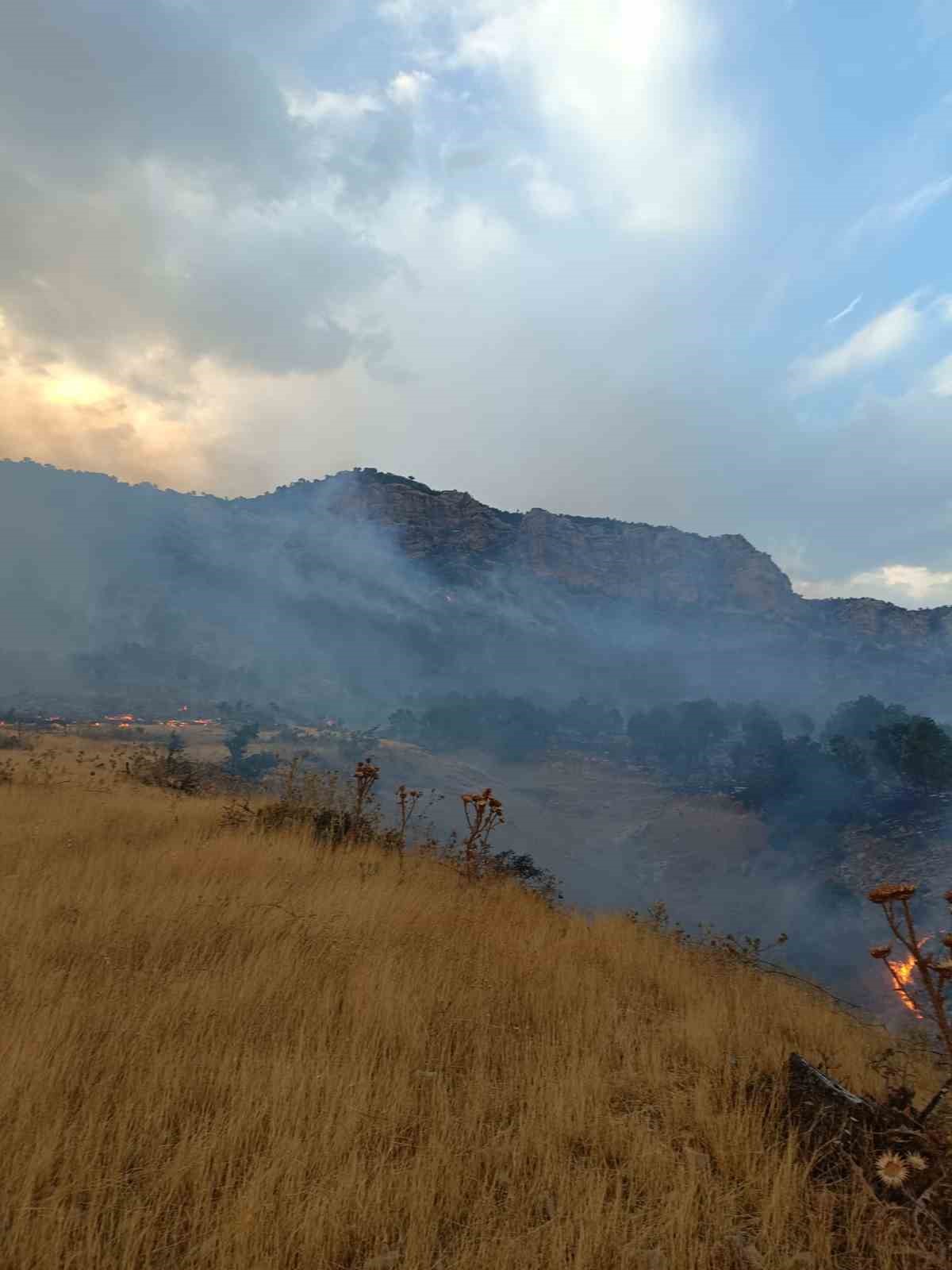 Diyarbakır’da orman yangınına helikopter destekli müdahale sürüyor 