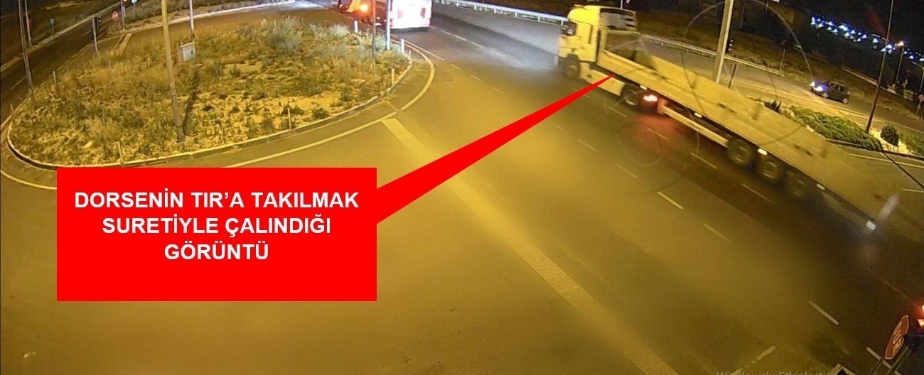 Park halindeki çalınan dorse 3 ilde titizlikle takip edilerek bulundu 