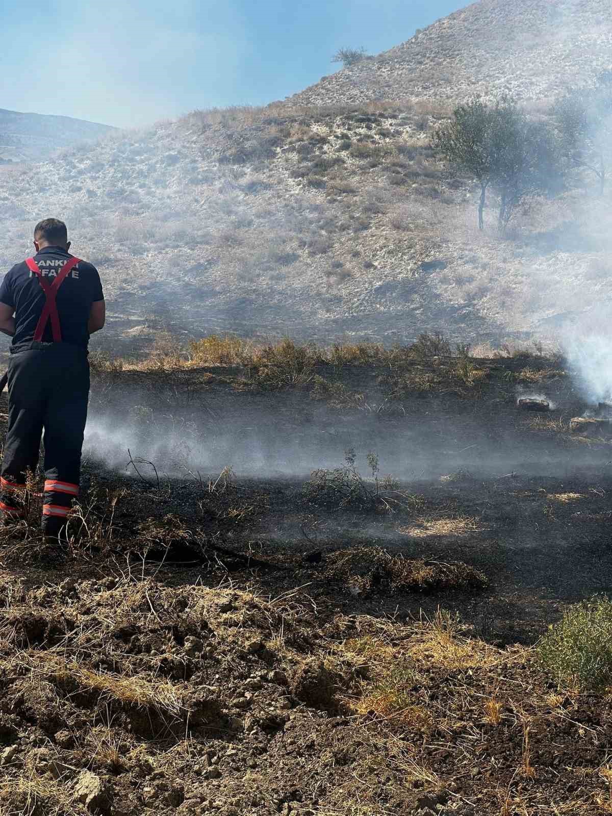 Çankırı’da çıkan örtü yangını söndürüldü 
