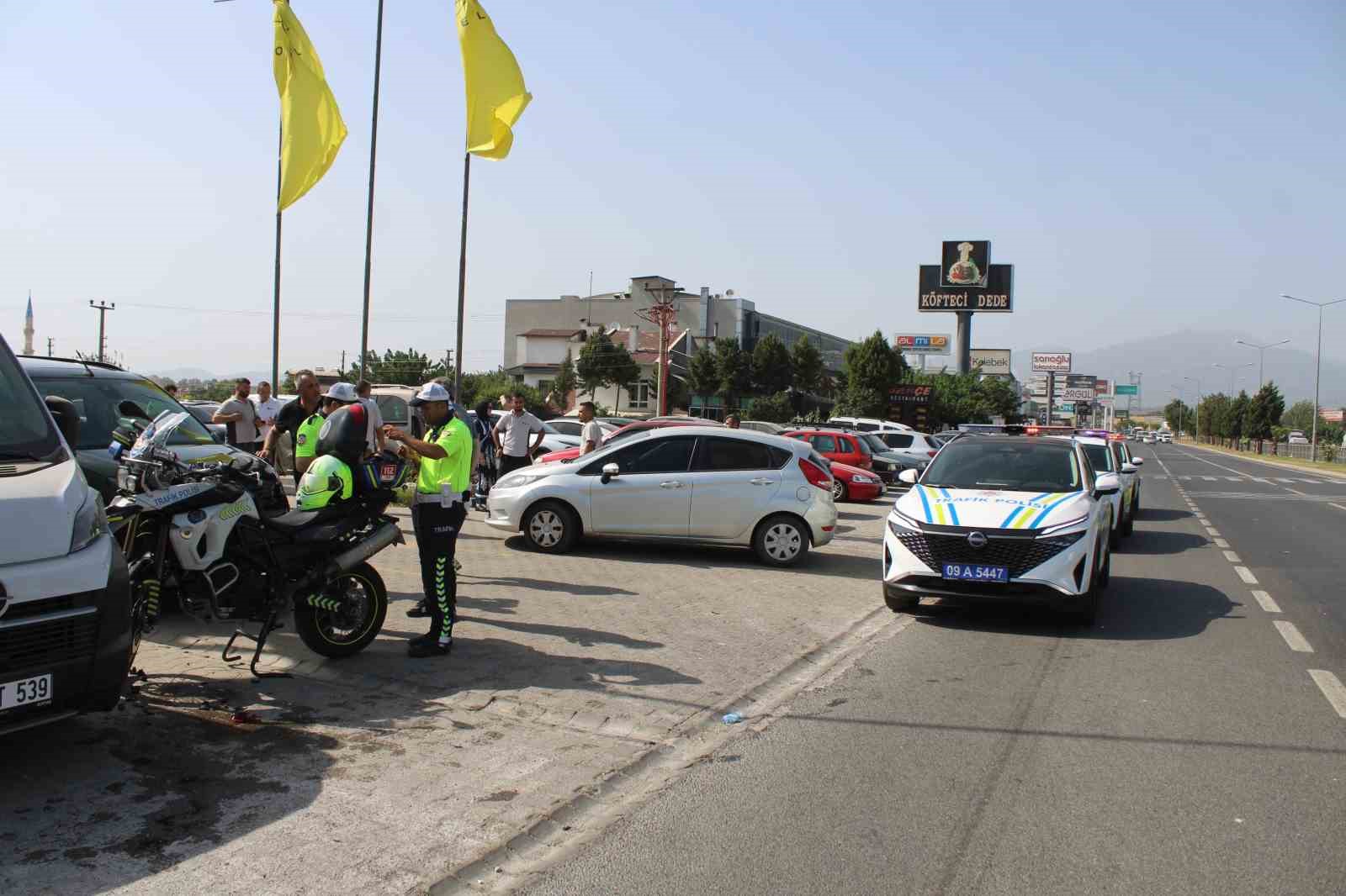 Aydın’daki kazada polis memuru yaralandı 