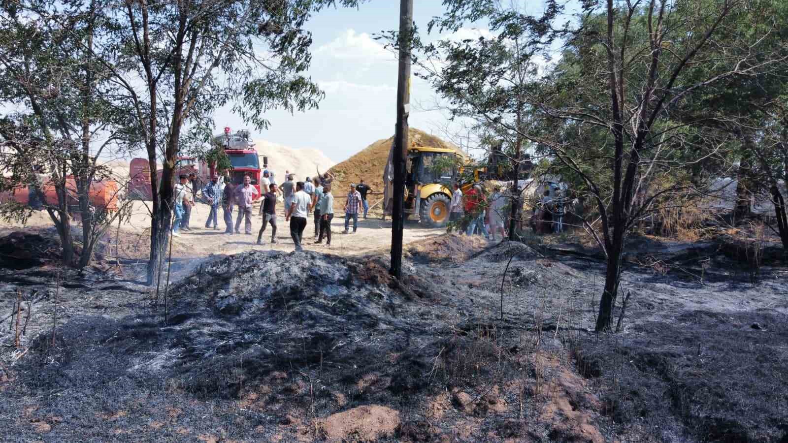 Alaca’da anız yangını: 70 dönüm arazi kül oldu 
