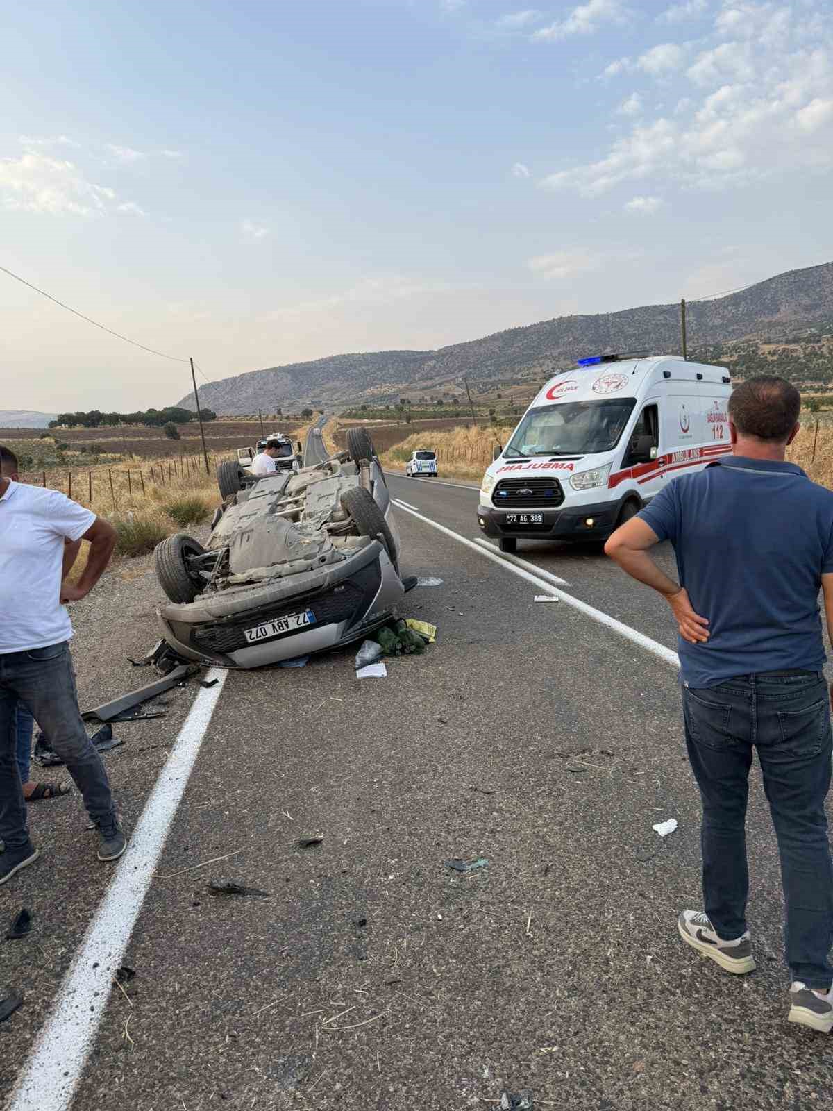 Batman’da takla atan otomobilin sürücüsü ağır yaralandı 