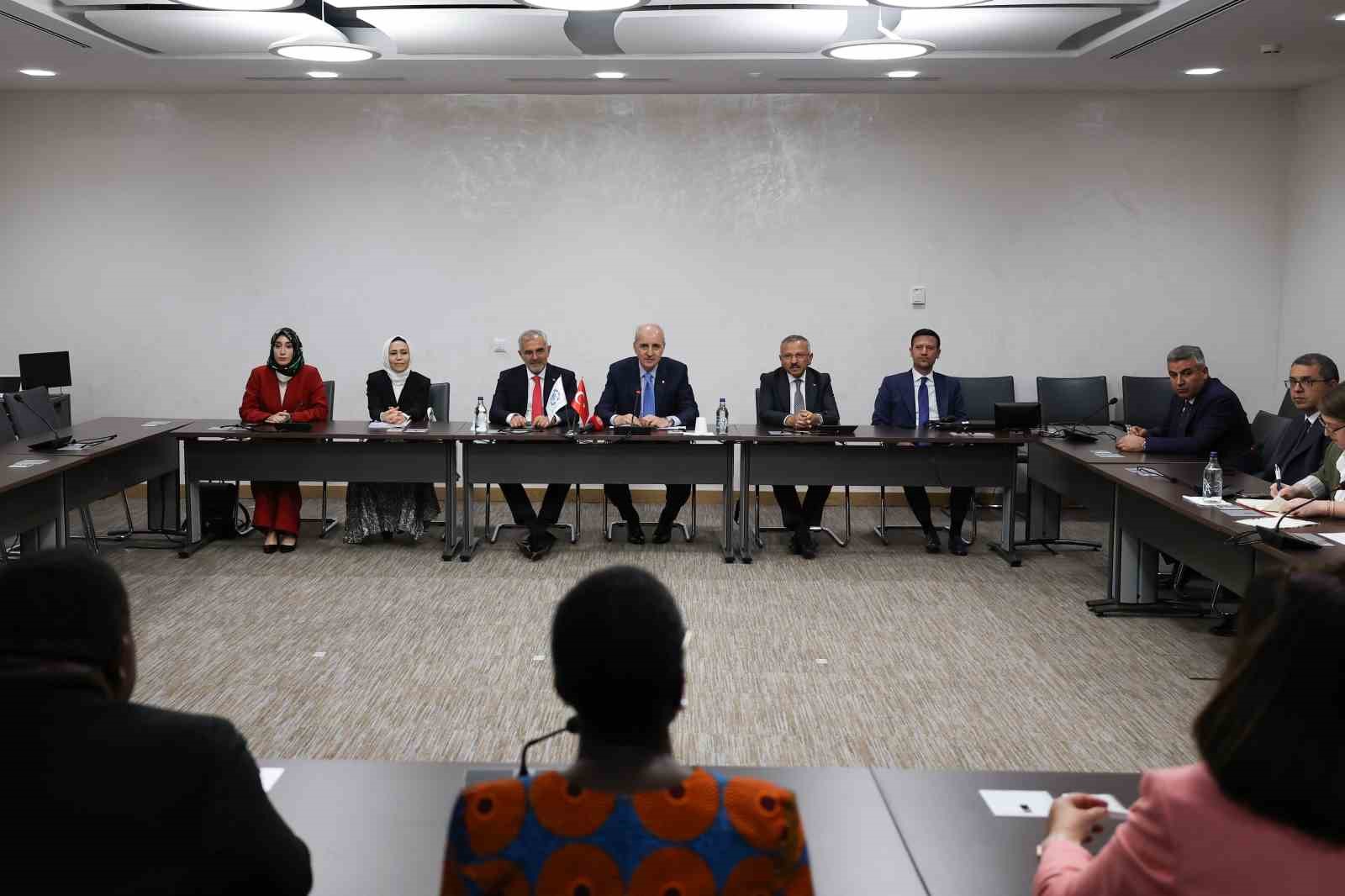 TBMM Başkanı Kurtulmuş, PAB Başkanı Ackson ve PAB Genel Sekreteri Chungong ile görüştü 