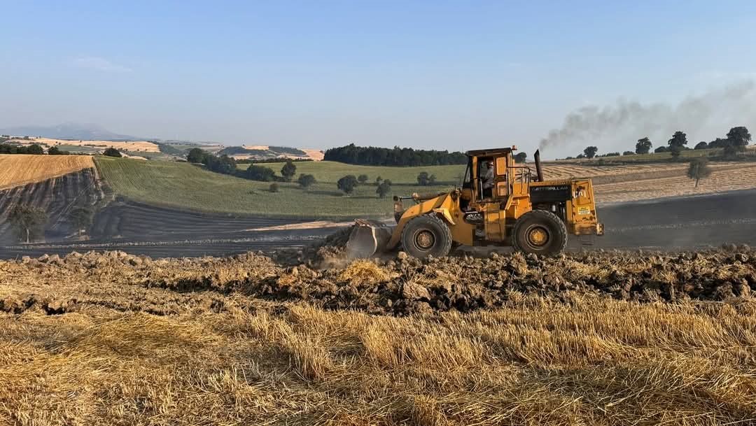 Samsun’da korkutan anız yangını 
