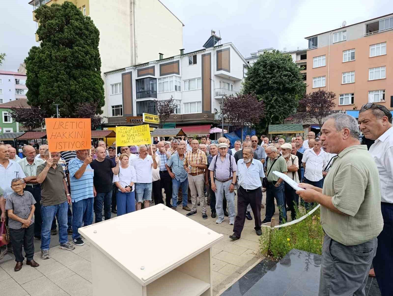 Eynesil’de çay üreticilerinden tepki: 