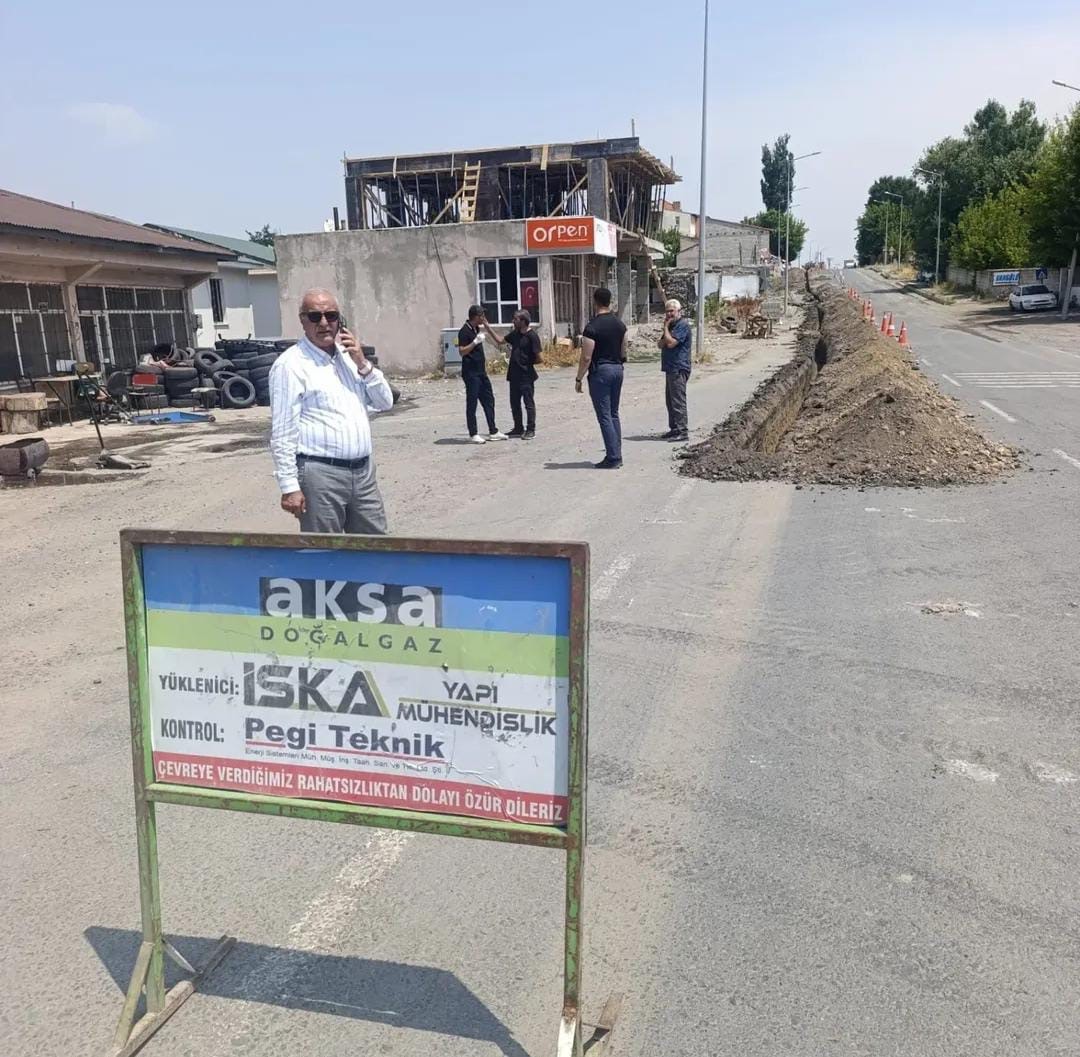Hamur’da doğalgaz çalışmaları sürüyor 