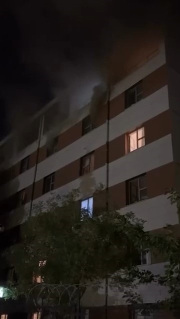 Bursa’da öğrenci yurdunda yangın 