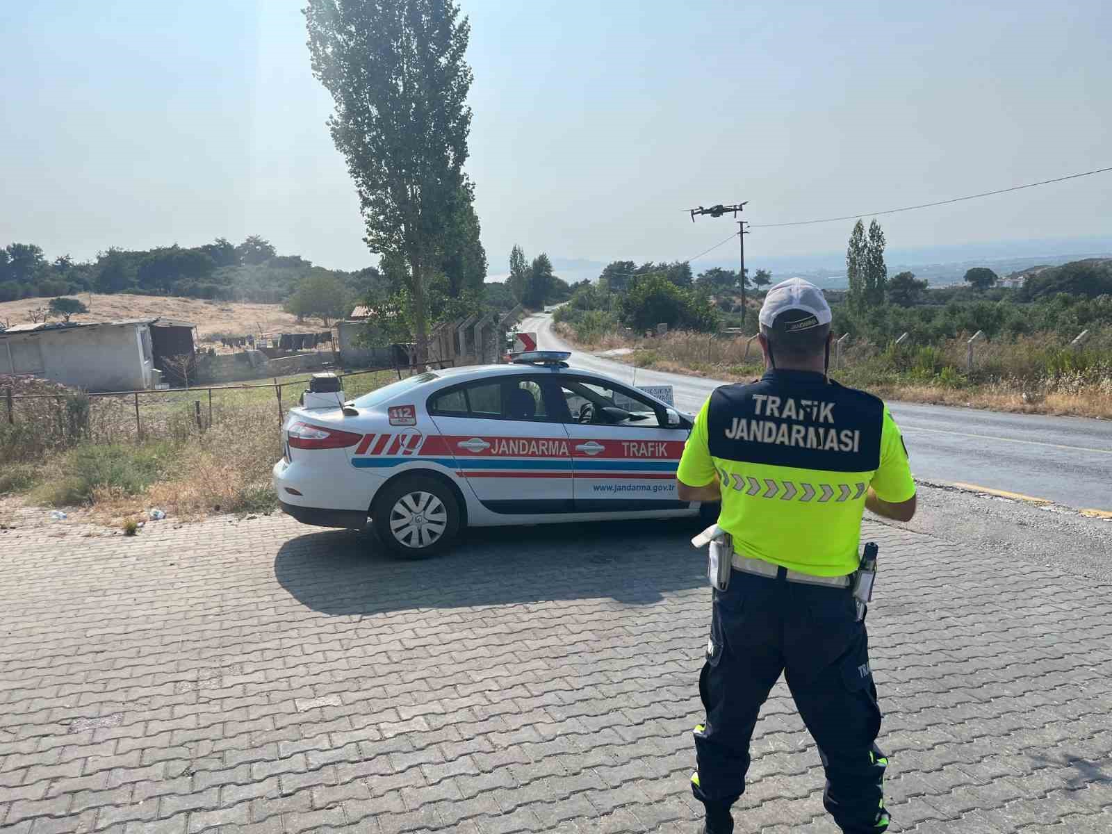 Söke’de havadan trafik denetimi