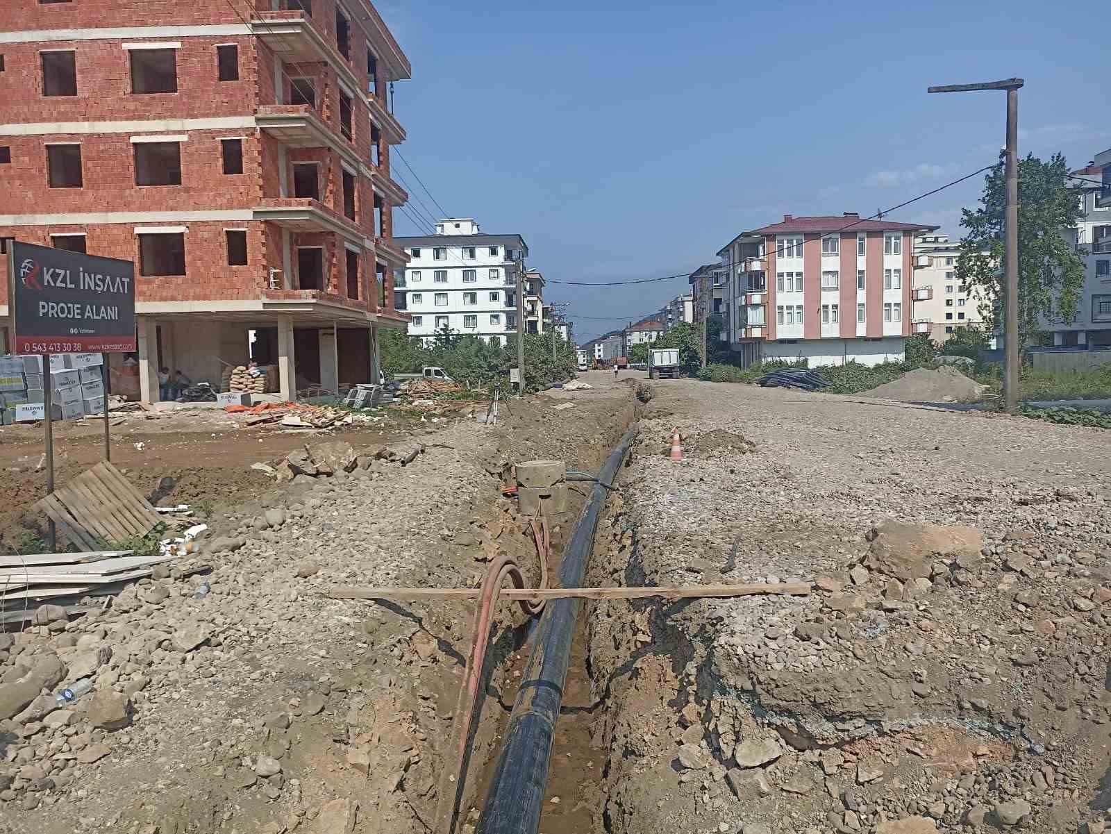 Ordu Şehir Hastanesi’nin içme suyu ve kanalizasyon hattı çalışmaları sürüyor 