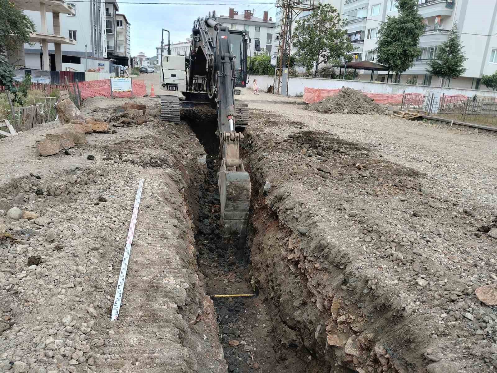 Ordu Şehir Hastanesi’nin içme suyu ve kanalizasyon hattı çalışmaları sürüyor 