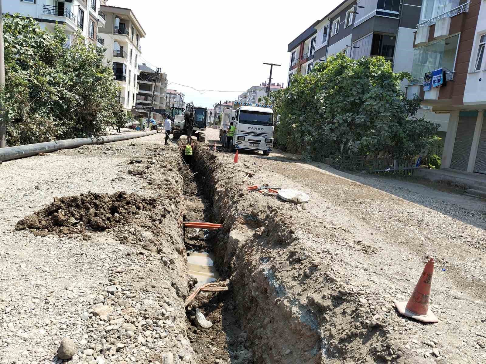 Ordu Şehir Hastanesi’nin içme suyu ve kanalizasyon hattı çalışmaları sürüyor 