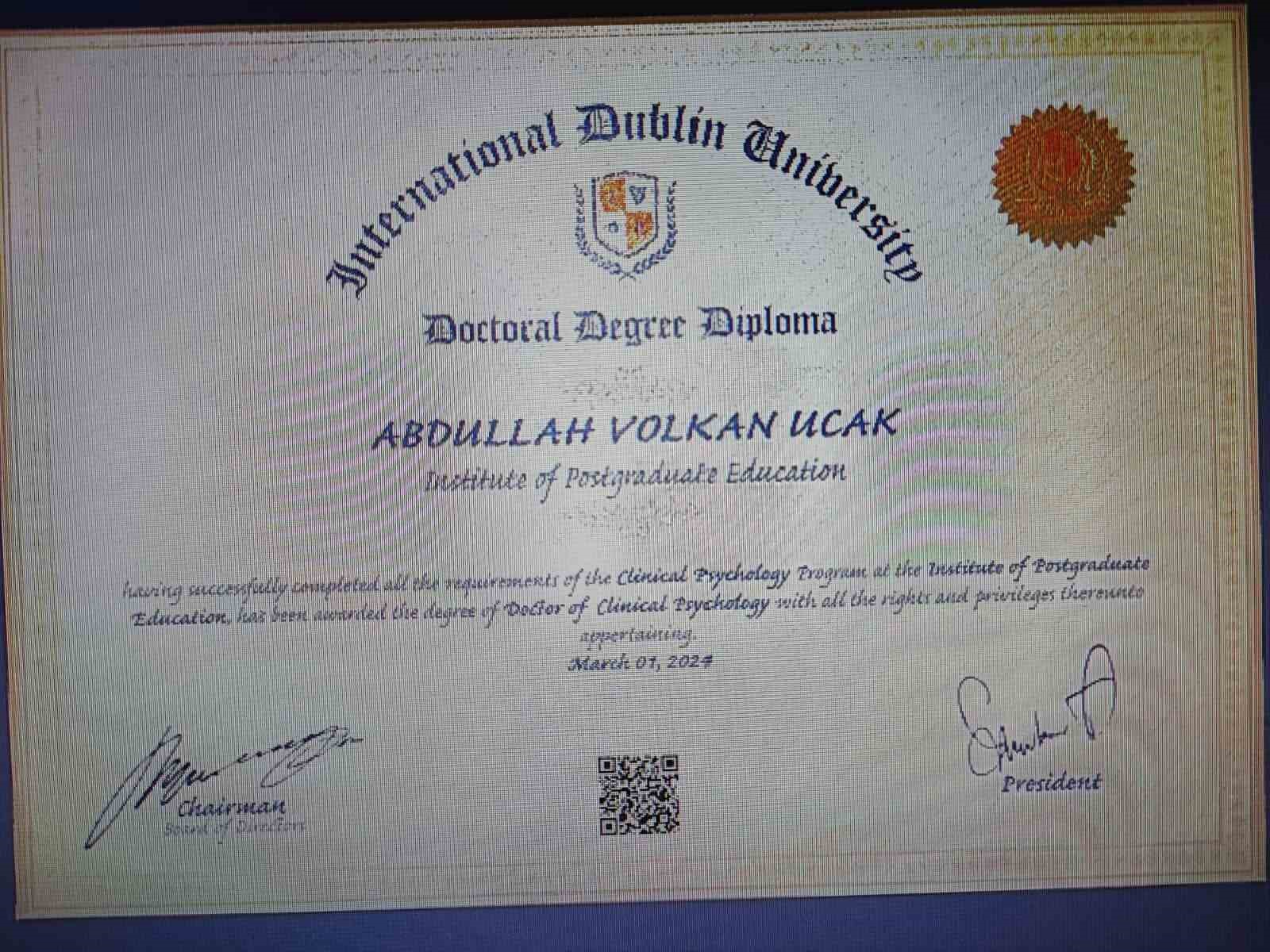 Abdullah Volkan Uçak: 