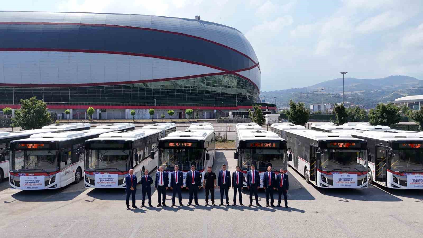 Samsun’un ulaşım filosuna 10 körüklü otobüs katıldı 
