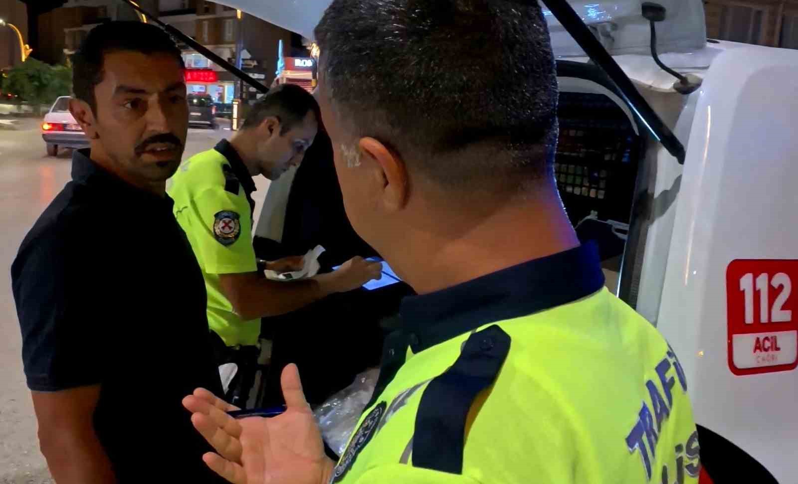 Direksiyon başında alkollü yakalandı, 