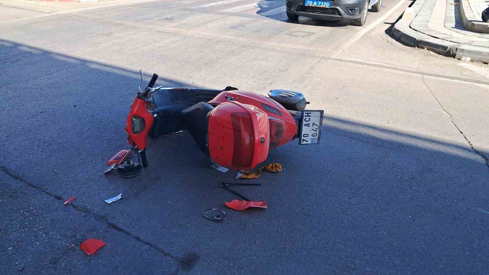 Karaman’da otomobil ile motosiklet çarpıştı: 1 yaralı 