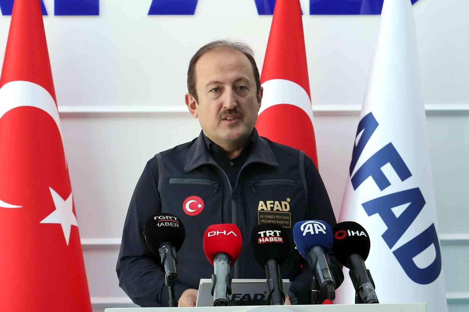 AFAD Başkanı Pehlivan: 
