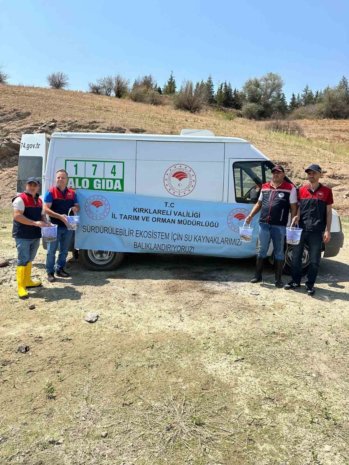 Kırklareli’ndeki göletlere 1 milyon 844 bin sazan yavrusu bırakıldı 