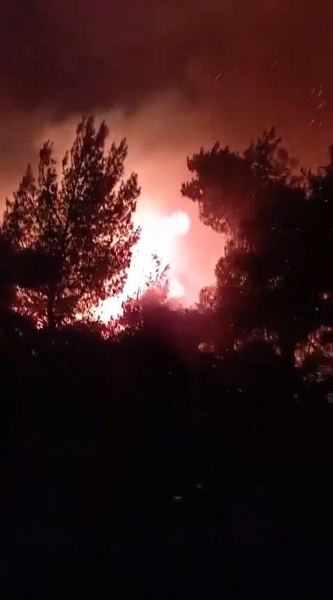 Çanakkale’de ekiplerin gece boyunca yangın mücadelesi sürüyor 