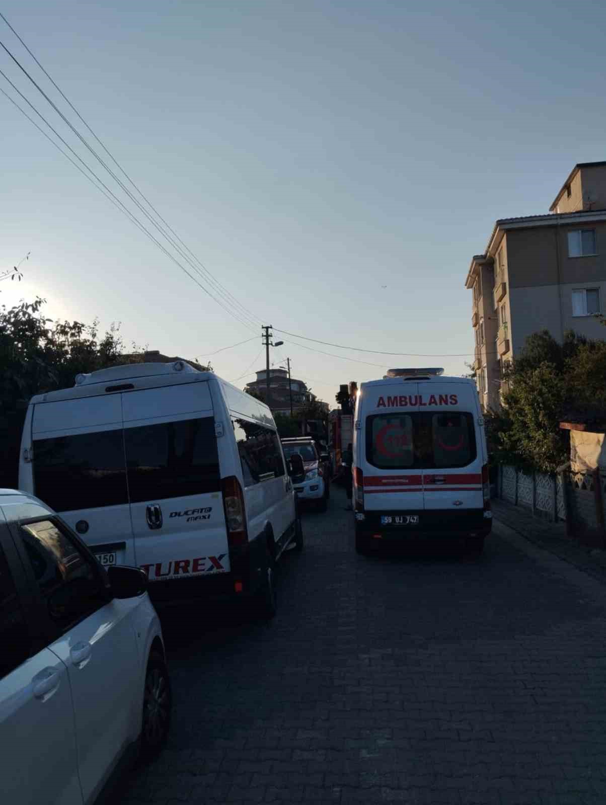 Tekirdağ’da apartman dairesinde yangın 