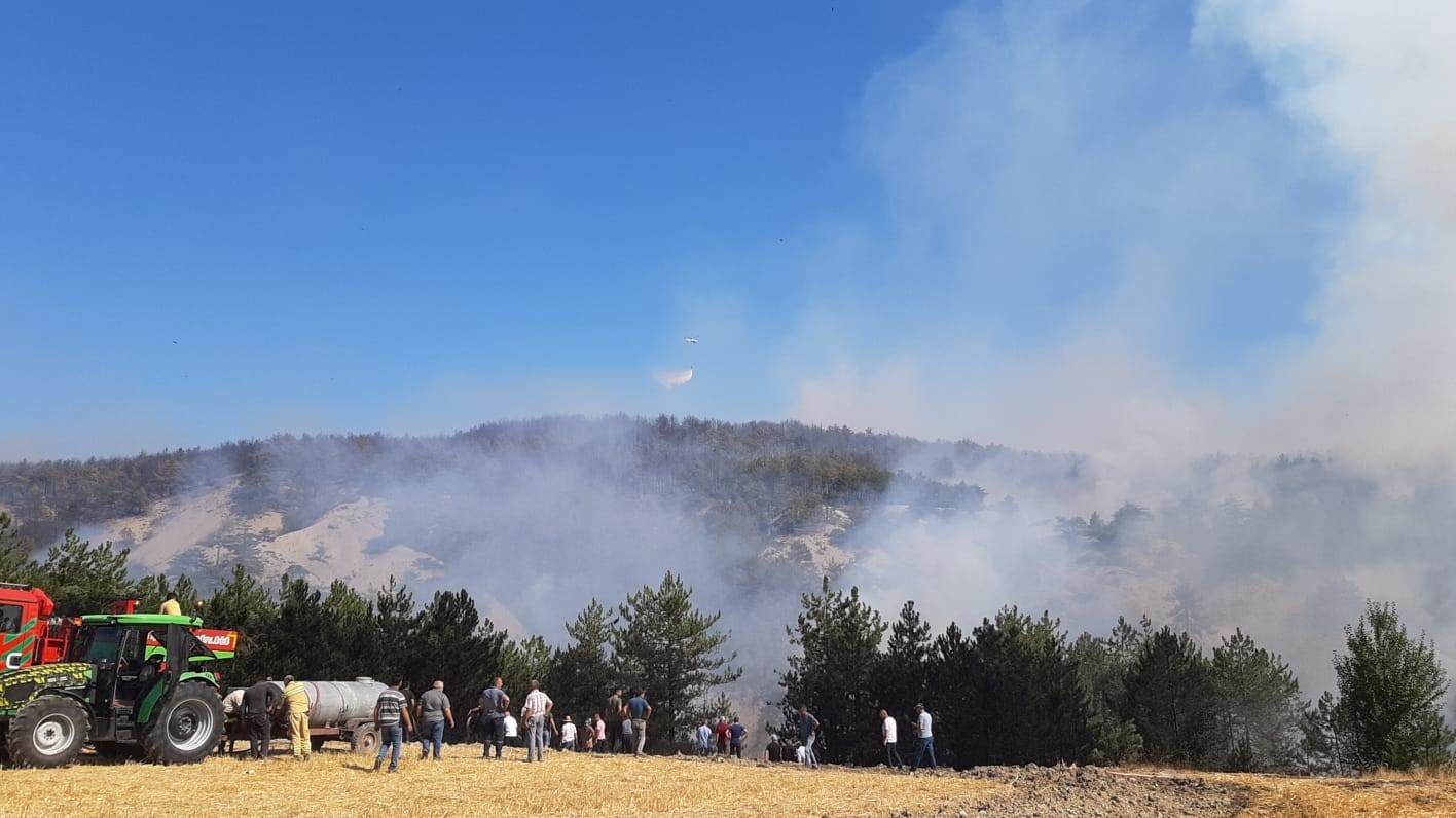 Bolu’daki orman yangını 5.saatinde 