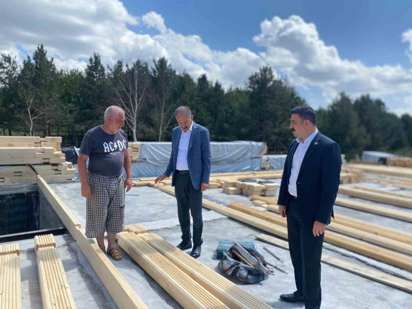 Arpaçay’da Kütük Evin yapımına başladı 