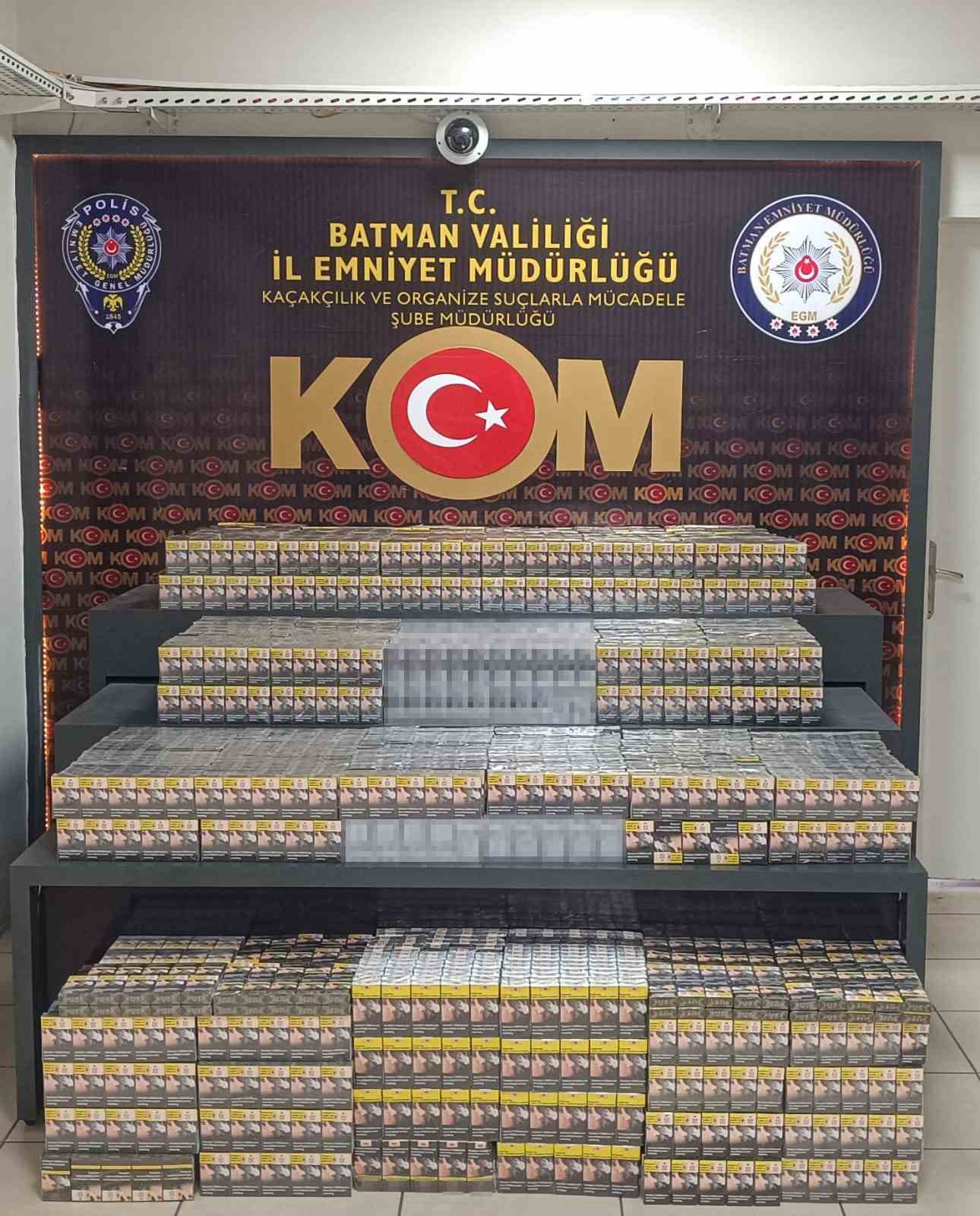 Batman’da 8 bin 640 paket gümrük kaçağı sigara ele geçirildi 