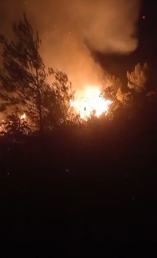 Hatay’da orman yangını sürüyor... Alevlere müdahale 10. saatte devam ediyor 