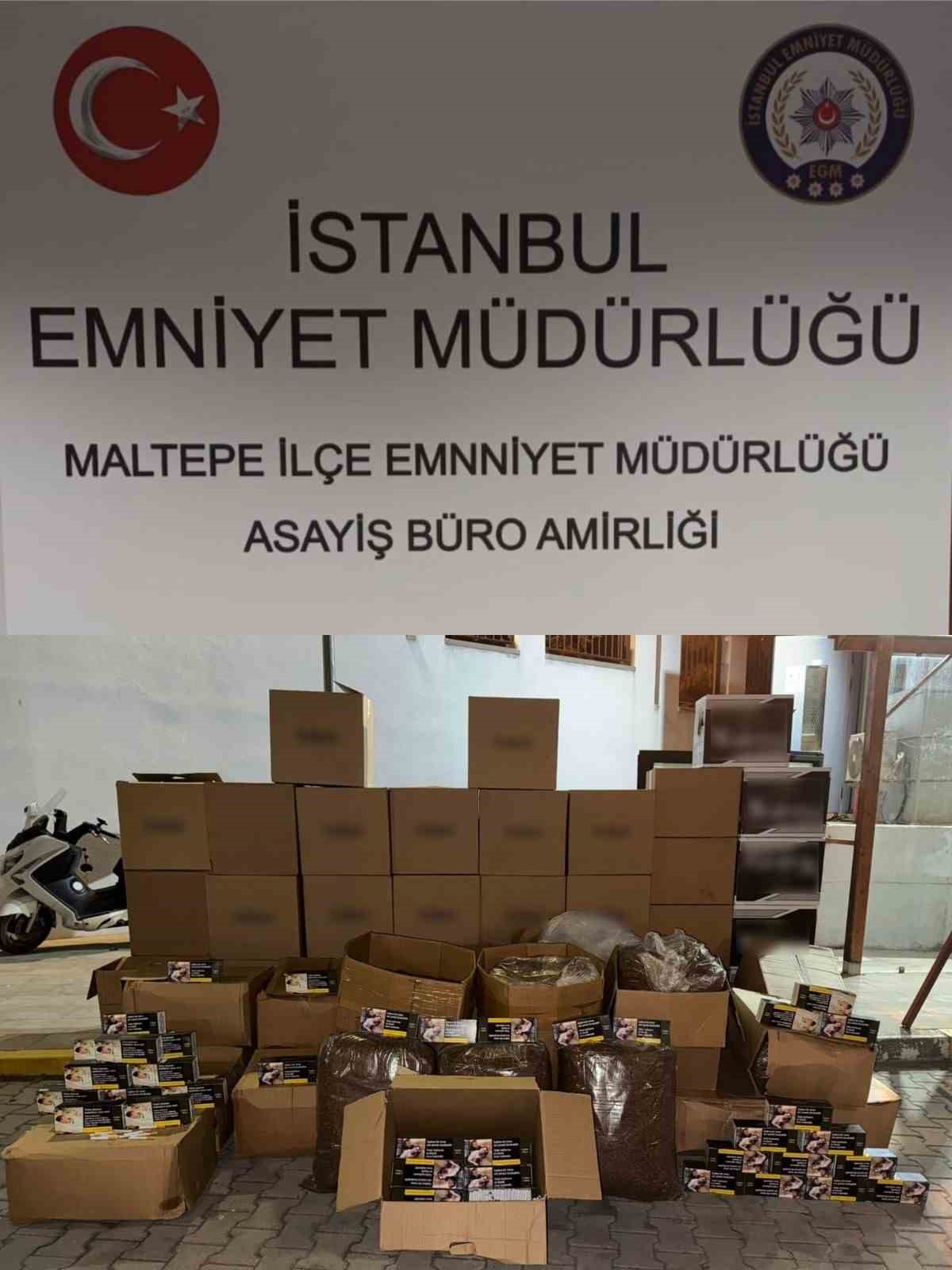 Maltepe’de kaçak sigara operasyonu: 314 bin makaron ele geçirildi 
