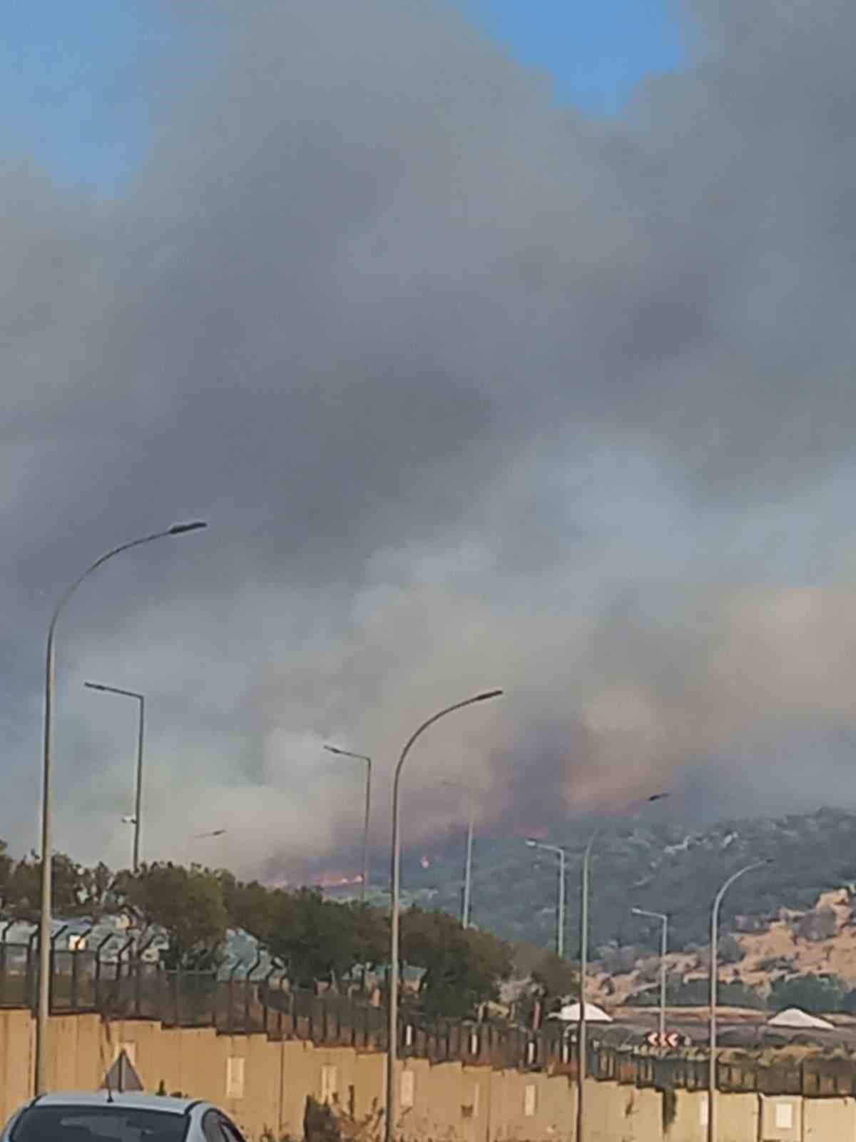 Aliağa’da otluk ve makilik alanda korkutan yangın 