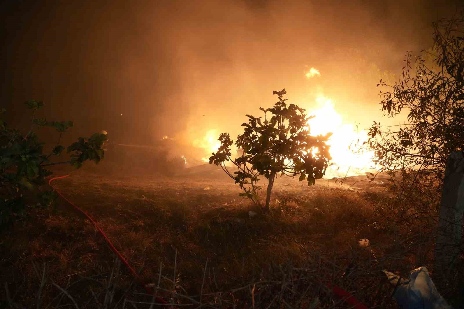 Gömeç’te otluk alandaki yangın kısa sürede söndürüldü 
