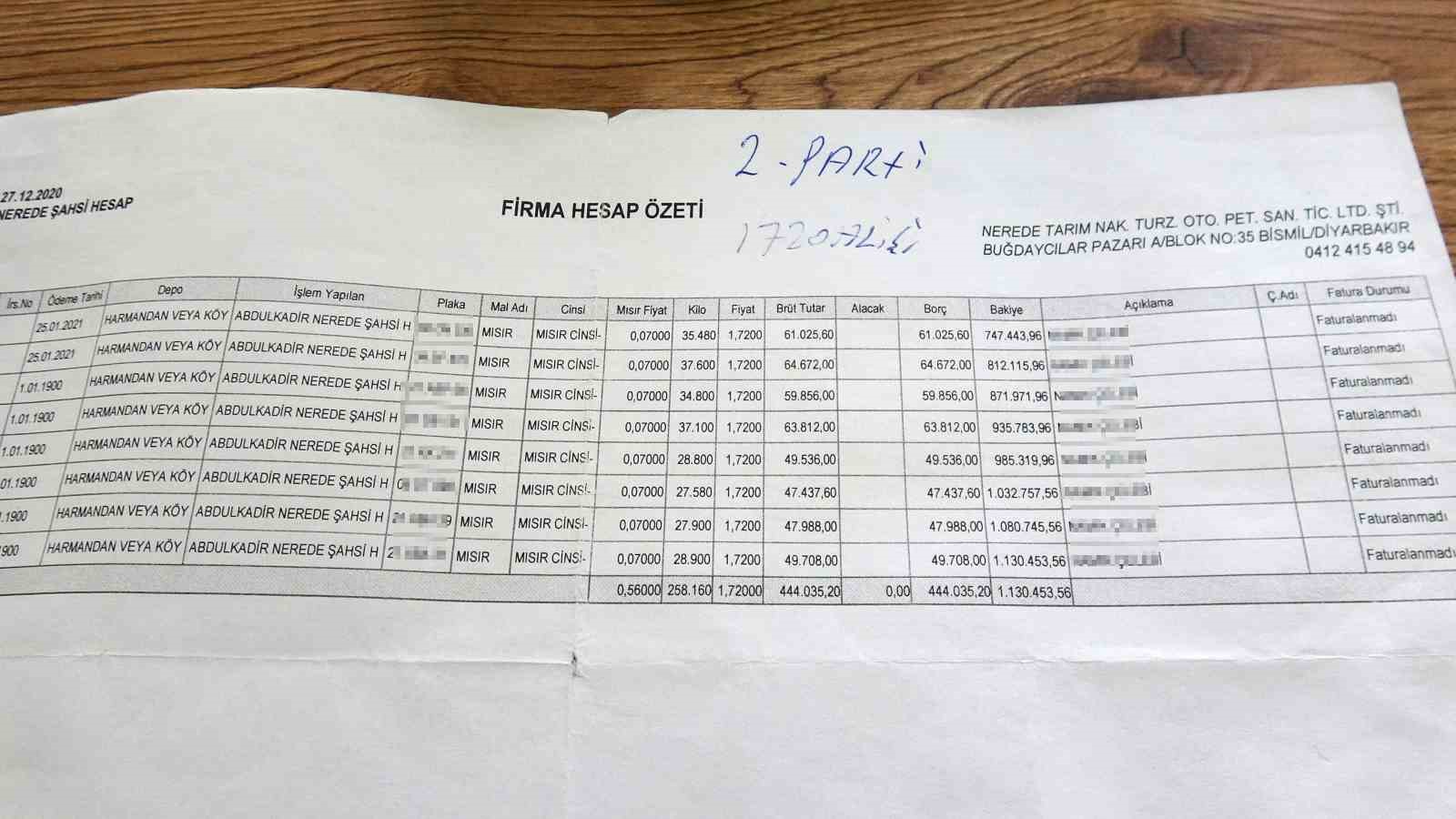 Diyarbakır’da Anka Lidaş ve Yıldırım Agro’dan 970 tonluk mısır vurgunu iddiası 