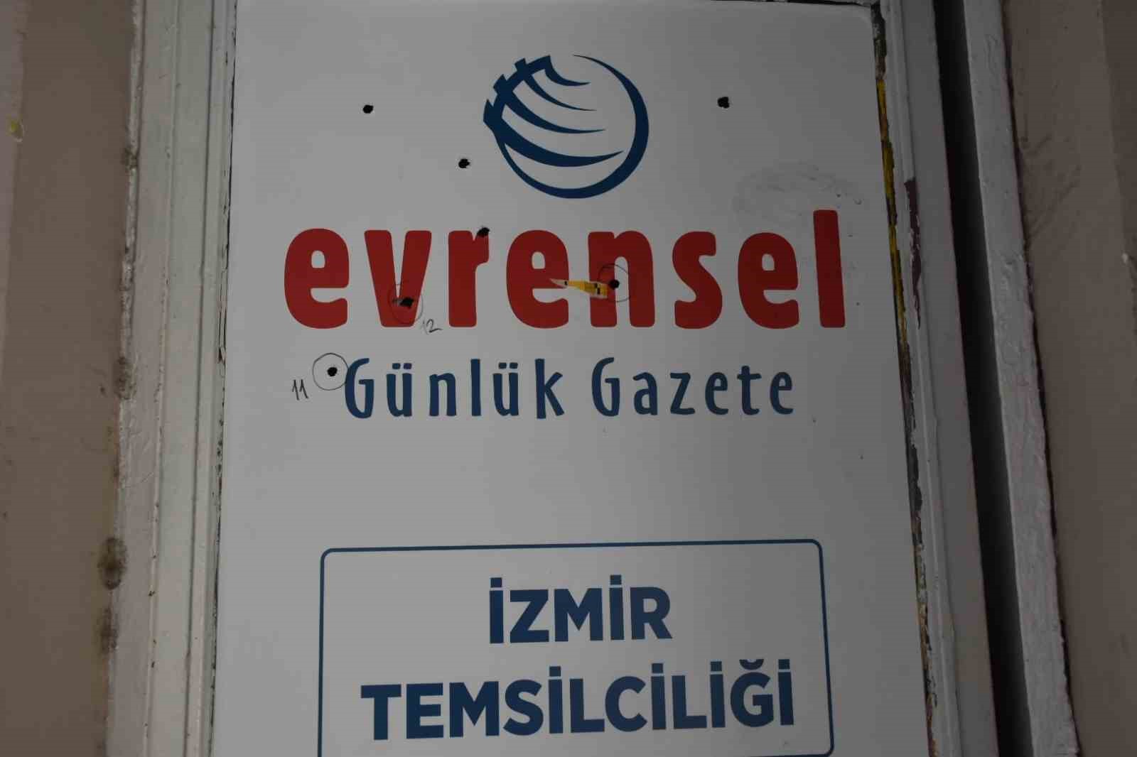 İzmir’de gazete binasına silahlı saldırı kamerada 