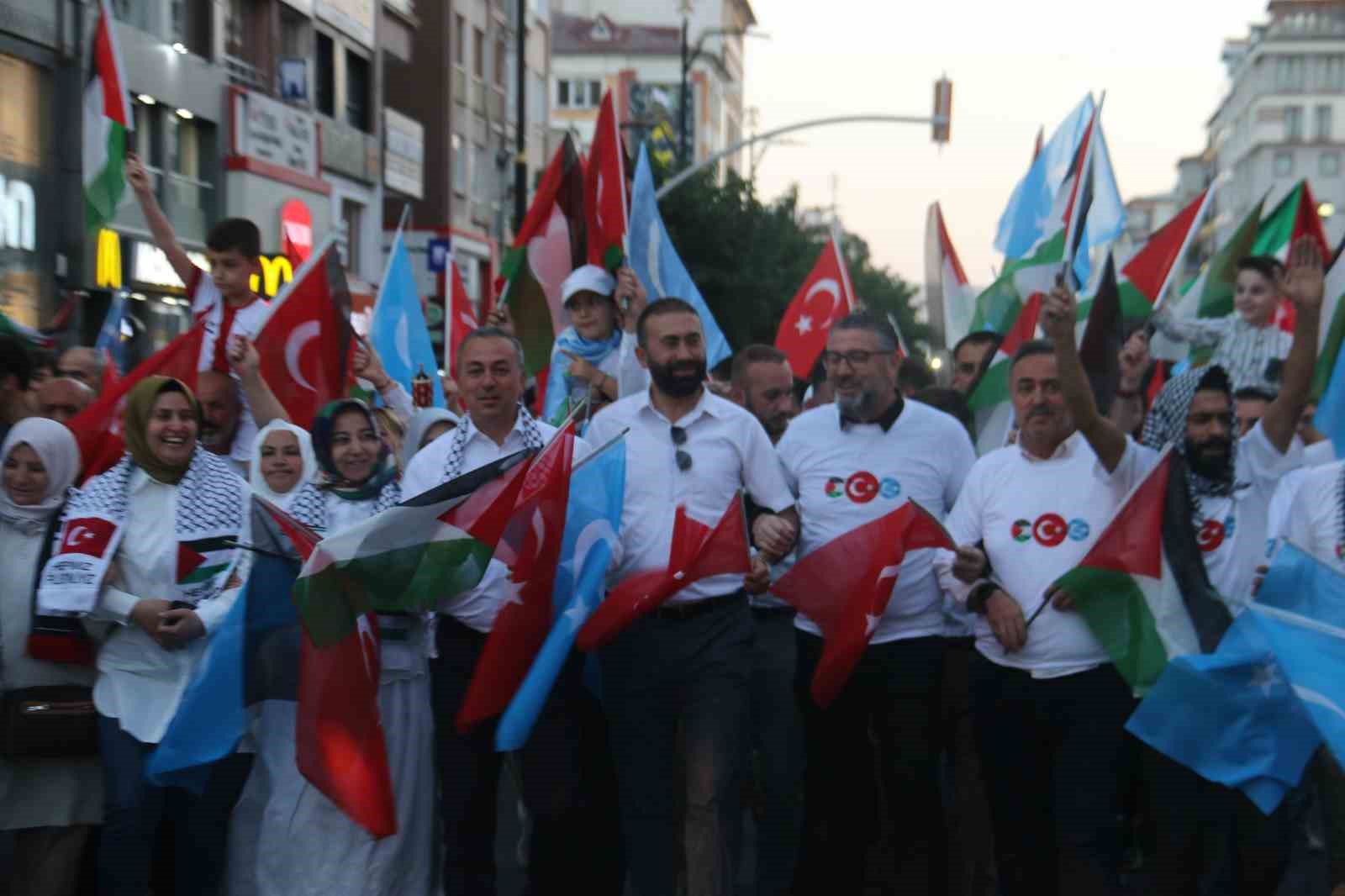 Sivas’ta Filistin’e destek yürüyüşü düzenlendi 