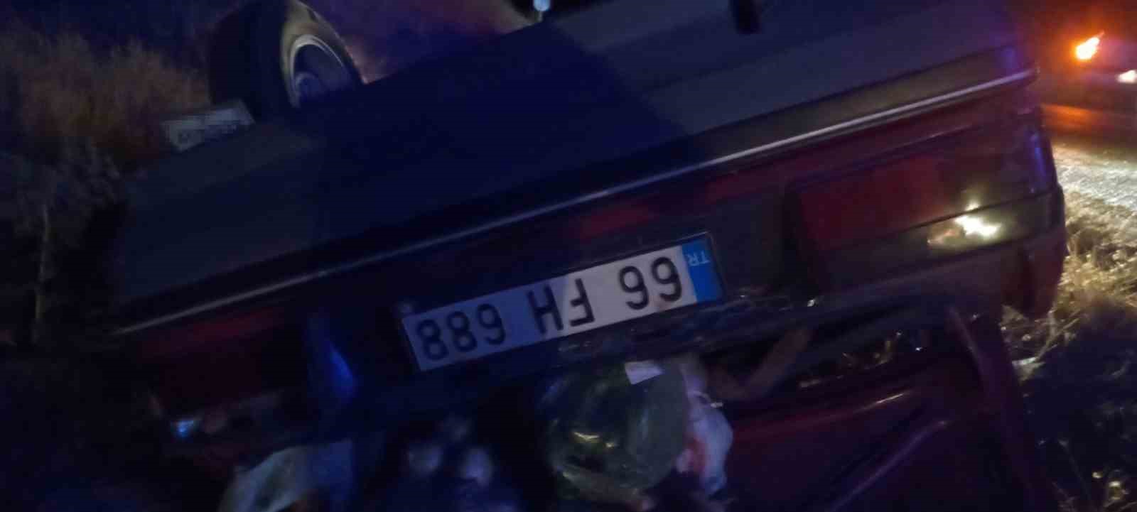 Tokat’ta otomobil takla attı: 1 yaralı 