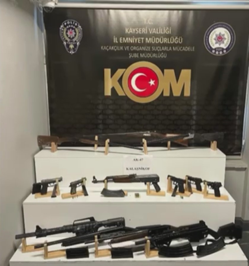 Kayseri’de silah kaçakçılarına operasyon: 5 gözaltı 