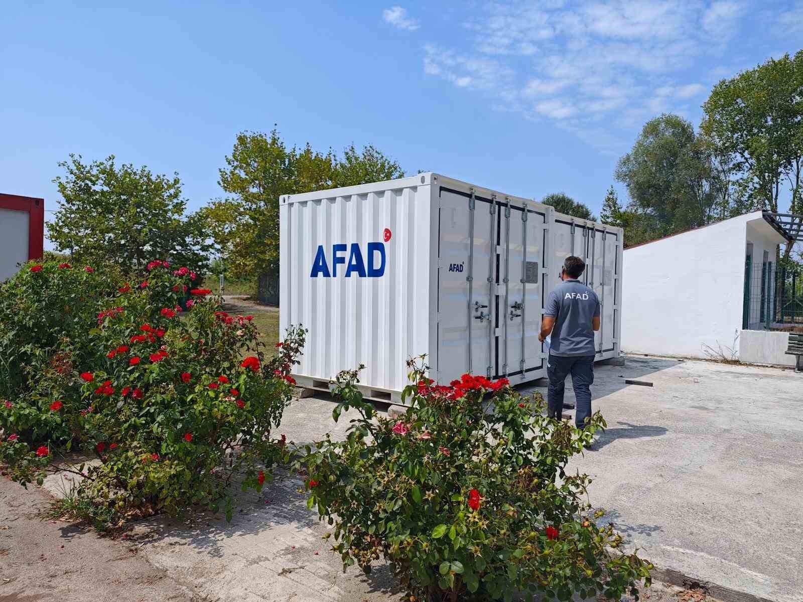 AFAD tarafından Sakarya’ya 4 afet konteyneri kuruldu 