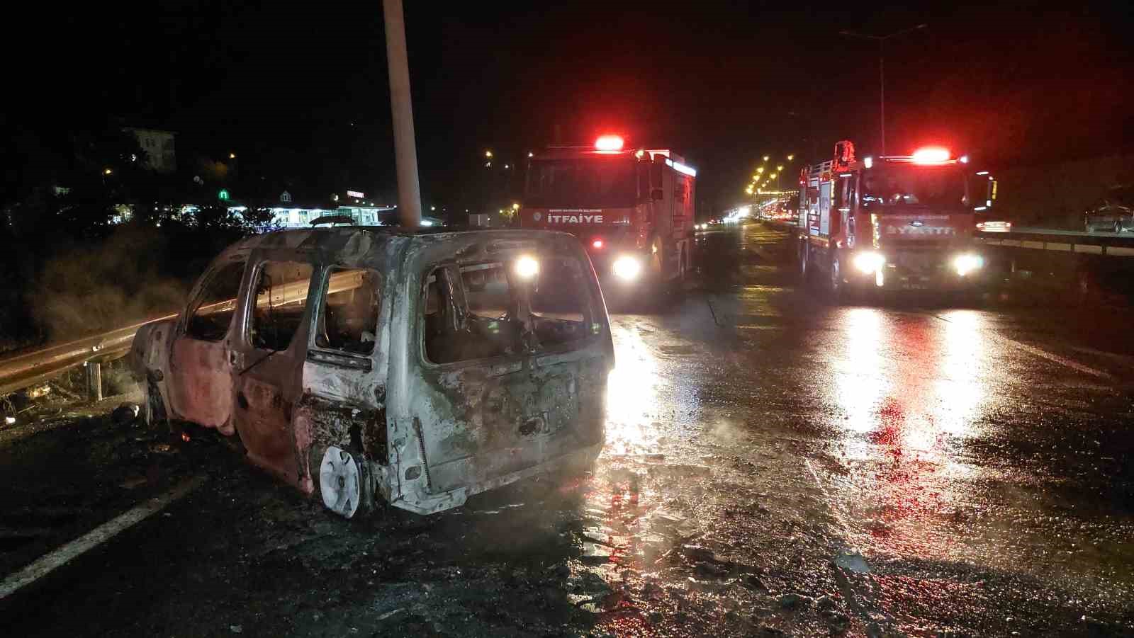 Samsun’da seyir halindeyken yanan tır ortalığı savaş alanına çevirdi: 1 yaralı 