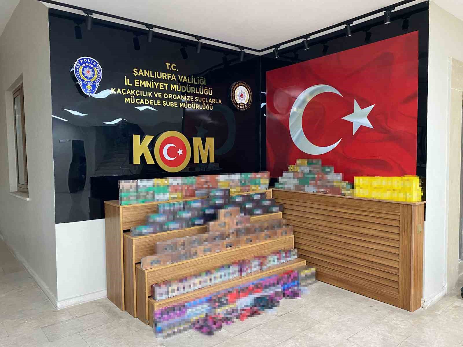 Şanlıurfa’da 55 bin paket kaçak sigara ele geçirildi: 10 gözaltı 