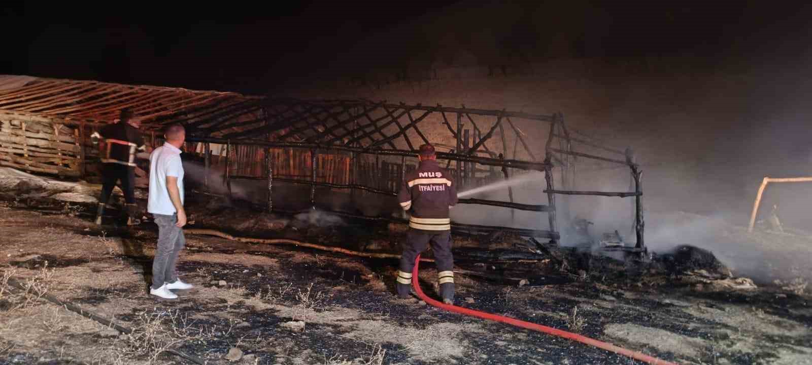 Muş’ta ahır yangını: Hayvanlar son anda kurtarıldı 