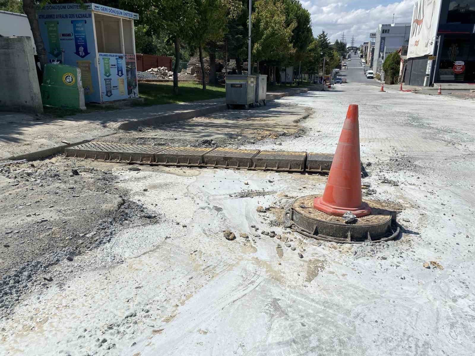 MASKO’nun 2 yıl önce sel vuran yolu bozuldu: İBB 2 ay önce başladı, yarım bıraktı