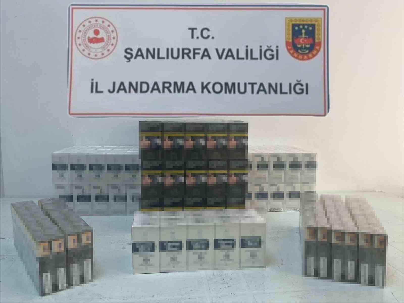 Şanlıurfa’da 2 bin paket kaçak sigara ele geçirildi 